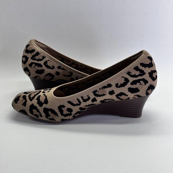 VIvala Square-Toe Wedge Margot Wedge Pro Size 7.5 (38.5) in Dark Leopard - Picture 6 of 13